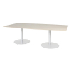 Schaffenburg Linesto vergadertafel tonvormig wit frame lindberg eiken blad 120 x 240 cm 415248 - 1
