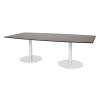 Schaffenburg Linesto vergadertafel tonvormig wit frame logan eiken blad 120 x 240 cm 415250 - 1