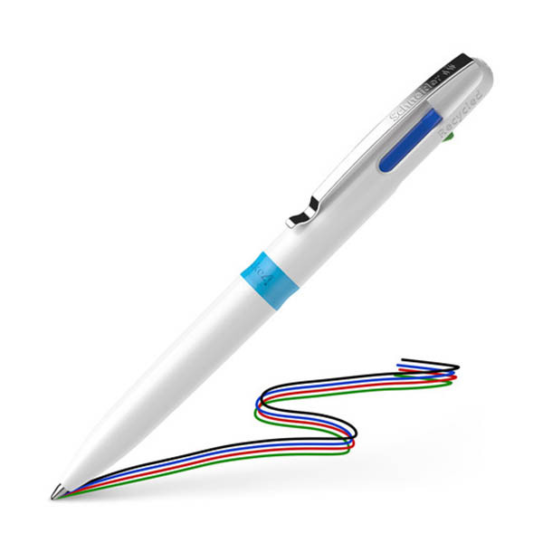 Schneider 4-kleurenbalpen Take 4  wit/lichtblauw 210911 - 1