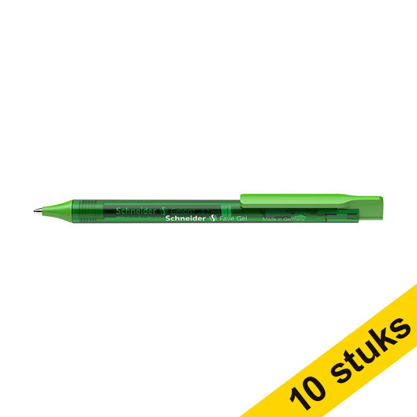 Aanbieding: 10x Schneider Fave gelpen groen 217275 - 1