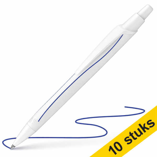 Aanbieding: 10x Schneider Reco balpen wit 217279 - 1