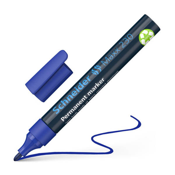 Schneider Maxx 230 permanent marker ronde punt blauw 217010 - 1