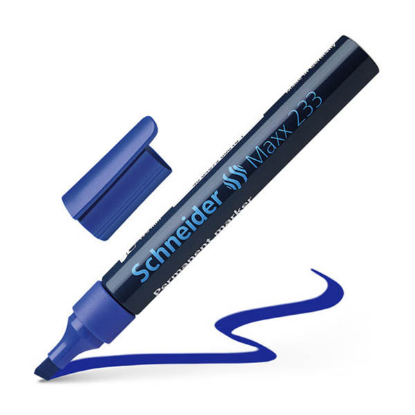 Schneider Maxx 233 permanent marker beitelpunt blauw 217016 - 1
