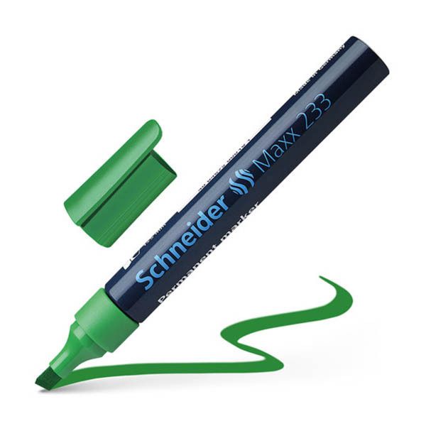 Schneider Maxx 233 permanent marker beitelpunt groen 211061 - 1