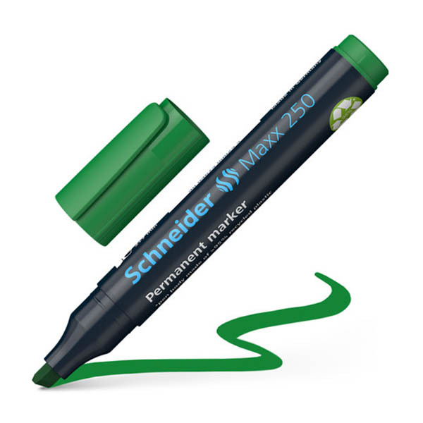 Schneider Maxx 250 permanent marker beitelpunt groen 211077 - 1