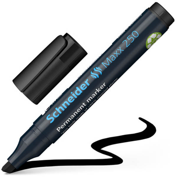 Schneider Maxx 250 permanent marker beitelpunt zwart 217024 - 1