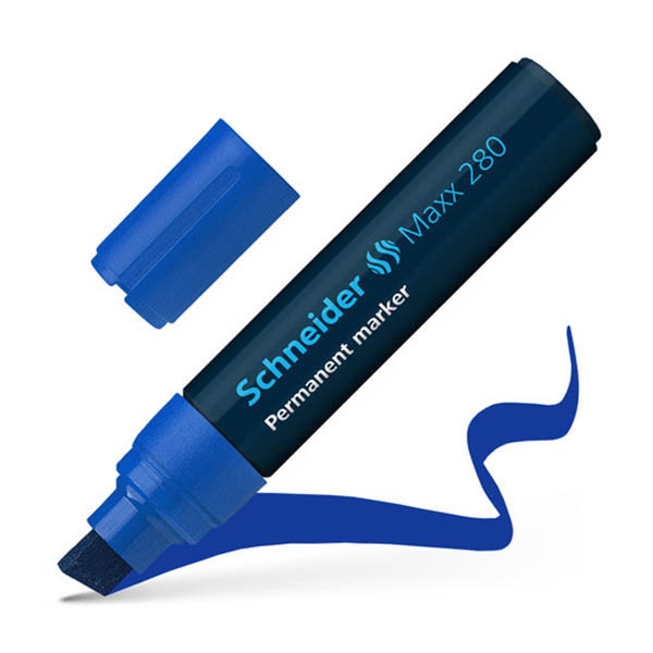 Schneider Maxx 280 permanent marker beitelpunt blauw 217034 - 1