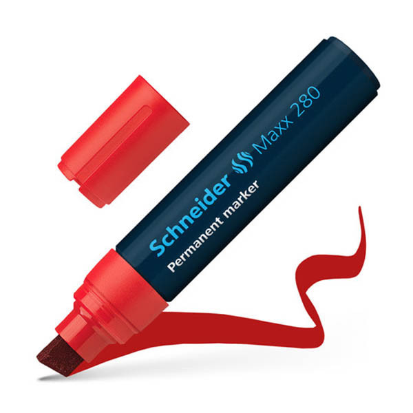 Schneider Maxx 280 permanent marker beitelpunt rood 217032 - 1