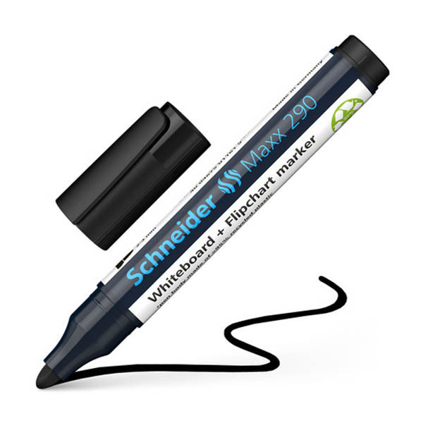 Schneider Maxx 290 whiteboard marker ronde punt zwart 217159 - 1