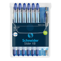 Schneider Slider Basic XB balpen blauw (6 stuks) + Slider Rave balpen blauw (1 stuk) S-151277 217263