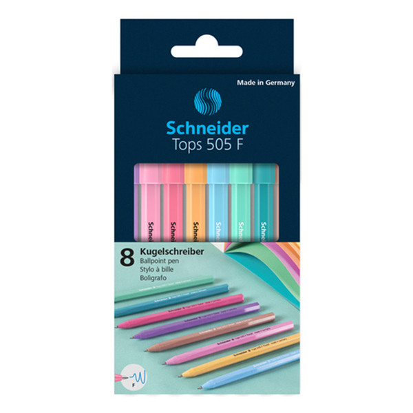 Schneider Tops 505 F balpen pastel assorti (8 stuks) S-150598 217271 - 1