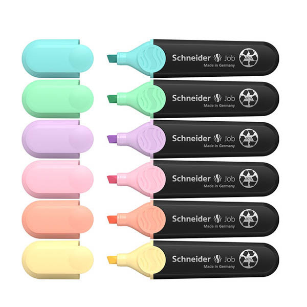 Schneider markeerstift Job 150 in pastel assorti (6 kleuren) 211031 - 1