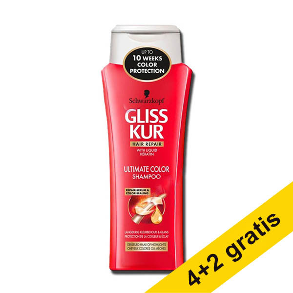 Aanbieding: 6x Schwarzkopf Gliss Kur Color Protect shampoo (250 ml) SSC01200 - 1
