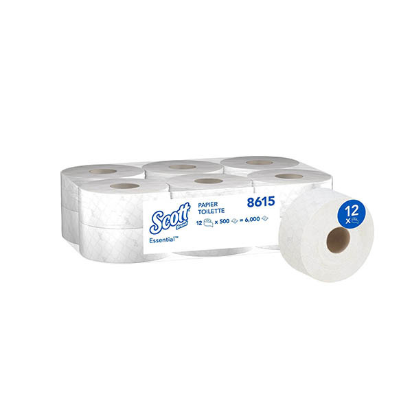 Scott 2L Jumbo toiletpapier 500 vellen (12 stuks) 298076 - 1