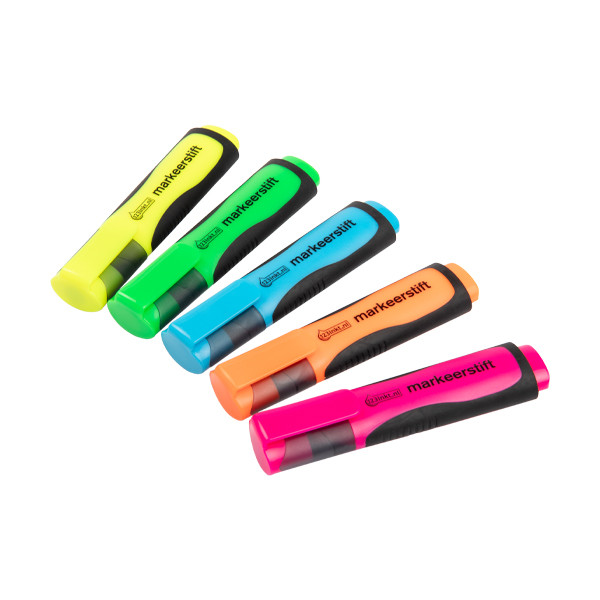 Set 123inkt markeerstiften roze/groen/blauw/geel/oranje 301576 - 1
