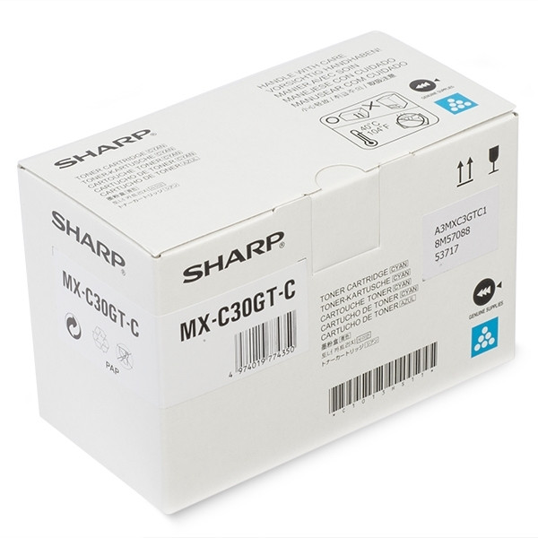 Sharp MX-C30GTC toner cyaan (origineel) 905919 Sharp MX-C30GTC toner cyaan (origineel) 905919 - 1