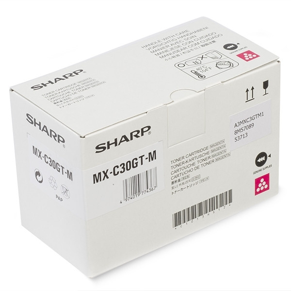 Sharp MX-C30GTM toner magenta (origineel) MXC30GTM 082726 - 1