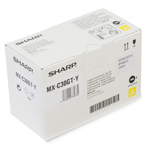 Sharp MX-C30GTY toner geel (origineel) MXC30GTY 082728 - 1