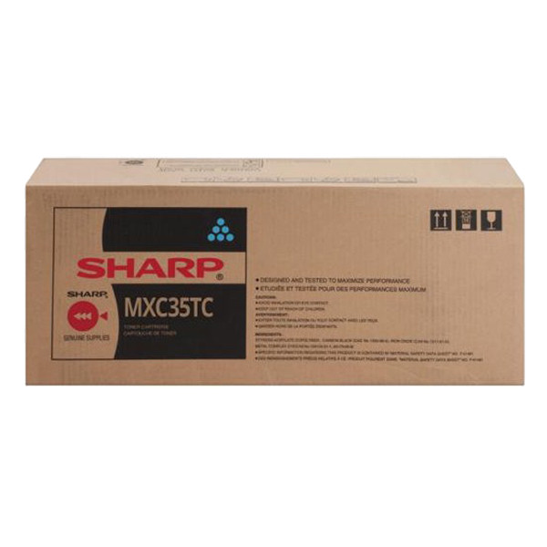 Sharp MX-C35TC toner cyaan (origineel) MXC35TC 082924 - 1
