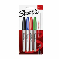 Sharpie permanent marker (fijne punt 1,5 mm) (assorti 4 stuks) 424495