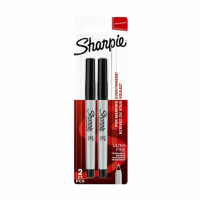 Sharpie permanent marker zwart (zeer fijne punt 0,5 mm) (2 stuks) 424489