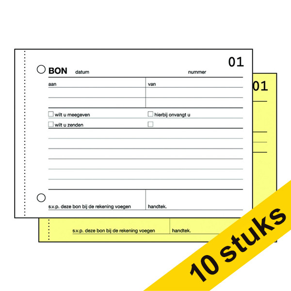 Aanbieding: 10x Sigel Expres bonboekje zelfkopiërend met copystop (50 vel) 208478 - 1
