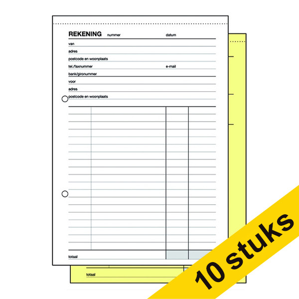 Aanbieding: 10x Sigel Expres rekeningenblok zelfkopiërend met copystop (2 x 50 vel) 208490 - 1