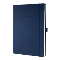 Sigel Conceptum Pure notitieboek A5 gelinieerd 80 grams 97 vel donkerblauw SI-CO657 221422