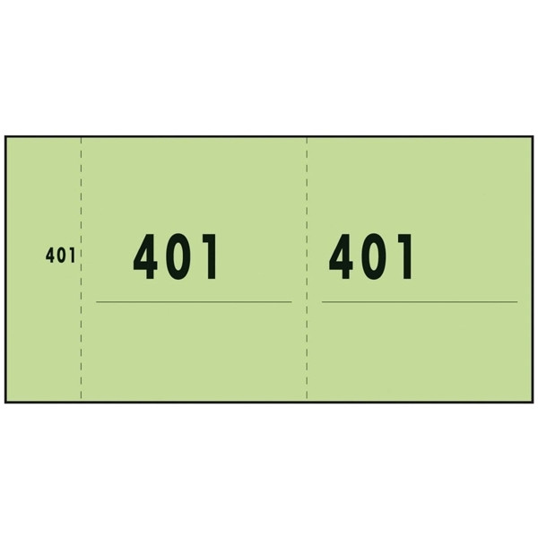 Sigel Expres nummerblok 1-1000 groen (10 blokjes à 100 vel) 76153 208550 - 1