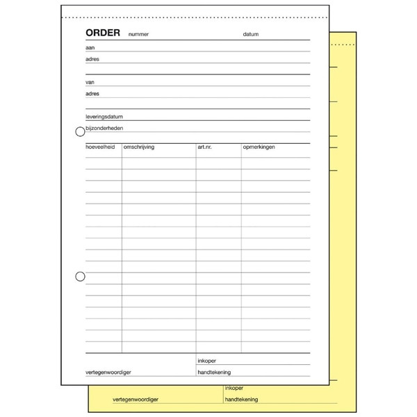 Sigel Expres orderboekje zelfkopiërend met copystop (50 vel) 30220 208564 - 1