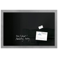 Sigel magnetisch glasbord 100 x 65 cm zwart SI-GL140 208801