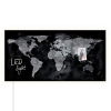 Sigel magnetisch glasbord 91 x 46 cm wereldkaart LED light SI-GL409 208861