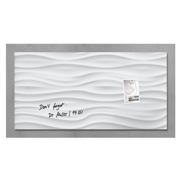 Sigel magnetisch glasbord 91 x 46 cm wit golf 208830 - 1