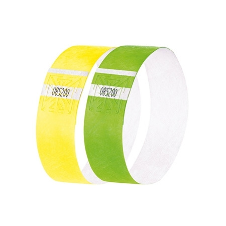 Sigel super soft evenementenbandjes geel en groen (120 stuks) SI-EB219 208688 - 1