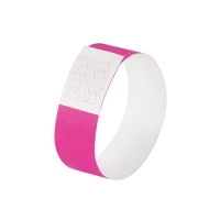 Sigel super soft evenementenbandjes neonroze (120 stuks) SI-EB210 208680