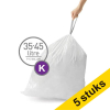 Aanbieding: 5x Simplehuman code K vuilniszakken met trekband 35-45 liter (20 stuks) SSI06057 - 1