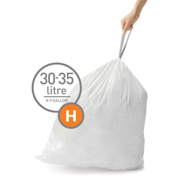 Simplehuman code H vuilniszakken met trekband 30-35 liter (20 stuks) SSI00033 - 1