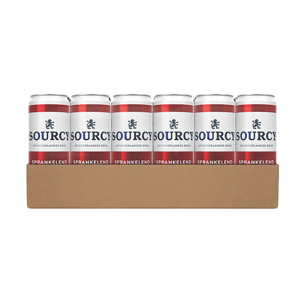 Sourcy Rood water blikjes 33 cl (24 stuks) 423861 - 1