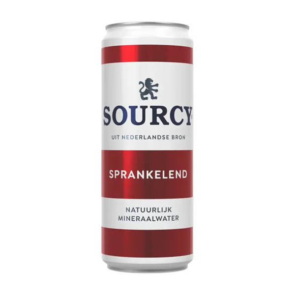 Sourcy Rood water blikjes 33 cl (24 stuks) 423861 - 2
