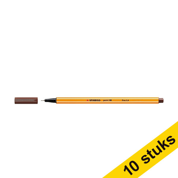Aanbieding: 10x Stabilo Point 88 fineliner bruin 200228 - 1