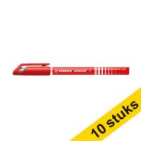 Aanbieding: 10x Stabilo SENSOR fineliner rood