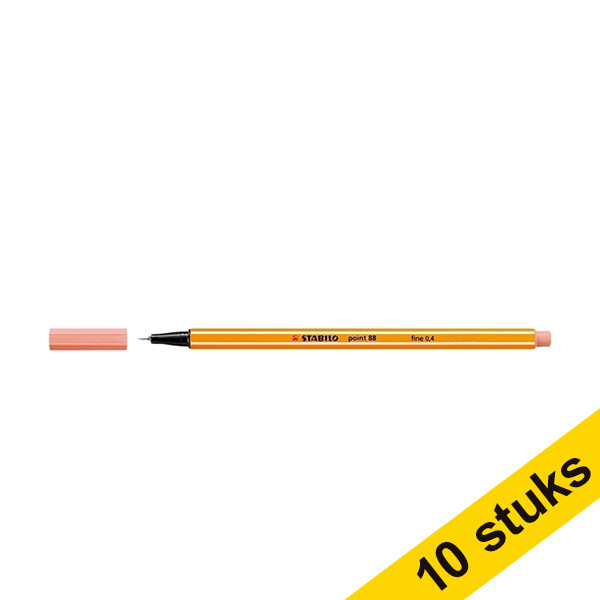 Aanbieding: 10x Stabilo fineliner point 88 abrikoos 200213 - 1
