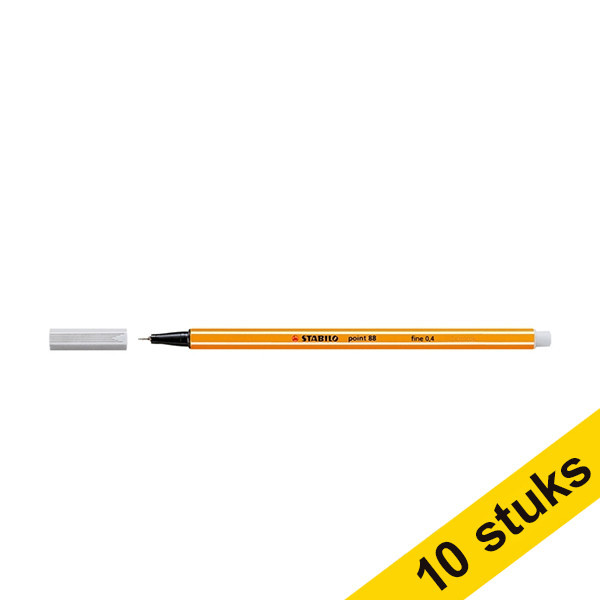 Aanbieding: 10x Stabilo fineliner point 88 lichtgrijs 200229 - 1