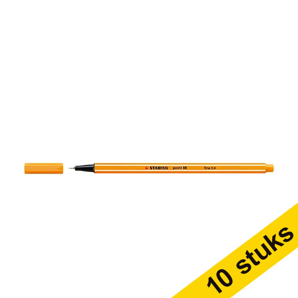 Aanbieding: 10x Stabilo fineliner point 88 oranje 200212 - 1