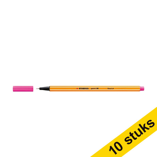 Aanbieding: 10x Stabilo fineliner point 88 roze 200214 - 1