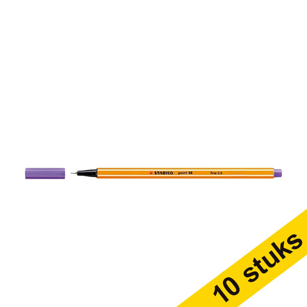 Aanbieding: 10x Stabilo fineliner point 88 violet 200218 - 1