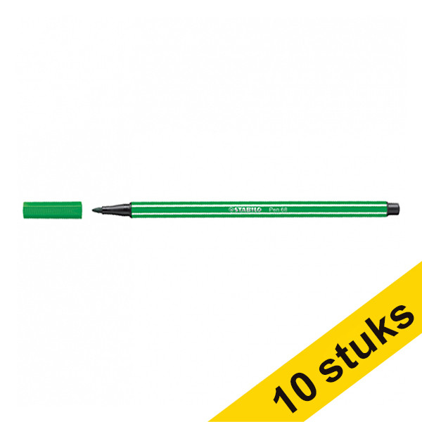 Aanbieding: 10x Stabilo point 68 viltstift smaragdgroen 200243 - 1