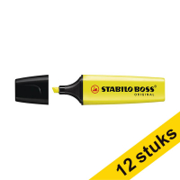 Aanbieding: 12x Stabilo BOSS markeerstift fluorescerend geel 206322