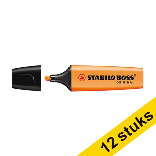Aanbieding: 12x Stabilo BOSS markeerstift fluorescerend oranje 200007 - 1