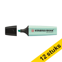 Aanbieding: 12x Stabilo BOSS markeerstift pastelblauw 200377